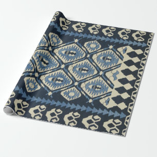 Papier Cadeau Tapis Persan Turc Oriental Bleu