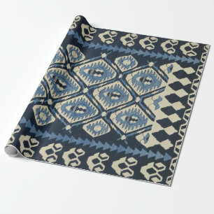 Papier Cadeau Tapis persan turc oriental bleu