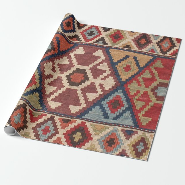 Papier Cadeau Tapis turc oriental (Déroulé)