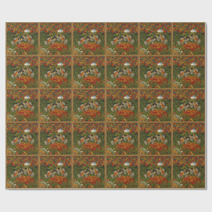 Papier Cadeau Tapisserie de style rétro Oiseaux exotiques