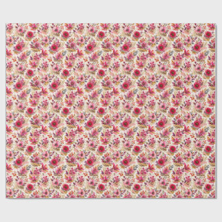 Papier Cadeau Tapisserie du Jardin Rose