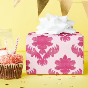Papier Cadeau Tapisserie française magenta et rose tendre