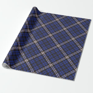 Papier Cadeau Tartan à carreaux diagonaux de la marine rose text