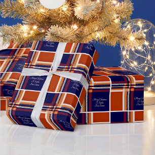 Papier Cadeau Tartan a envoyé un message personnel Noël