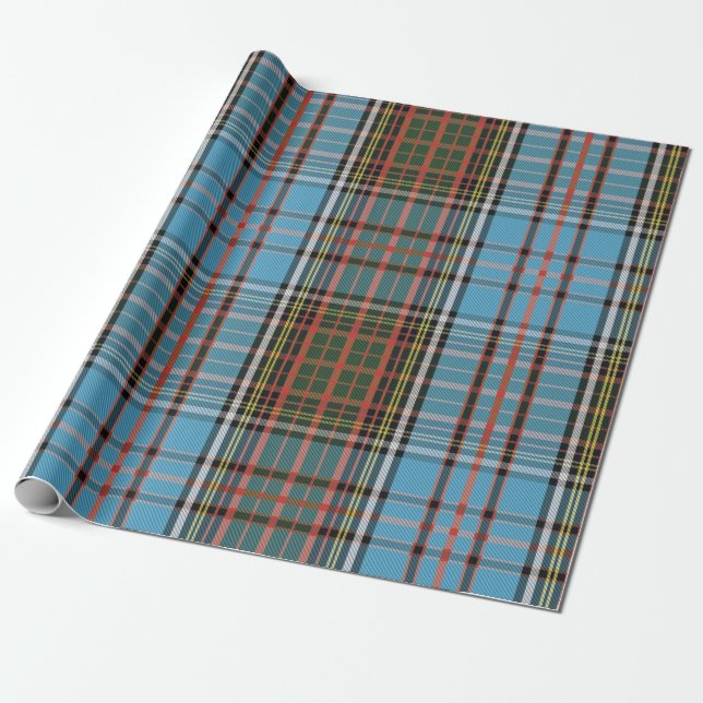 Papier Cadeau Tartan Clan Anderson Vérification de l'assiette (Déroulé)