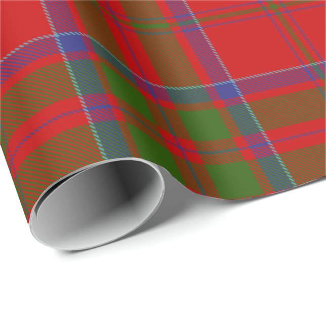 Papier cadeau tartan Clan MacDonald de Keppoch (Coin rond)