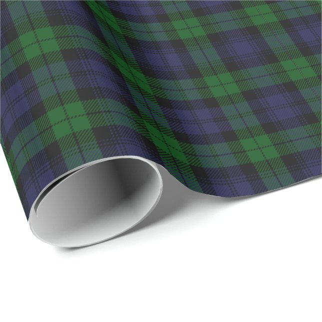 Papier Cadeau Tartan de Black Watch (Coin rond)