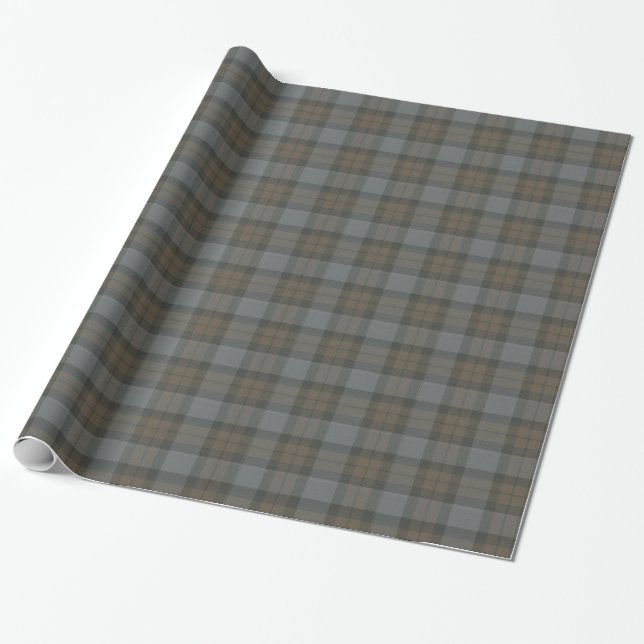 Papier Cadeau Tartan de chasse de Fraser de clan (Déroulé)
