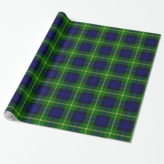 Papier Cadeau Tartan de Gordon de clan (Déroulé)