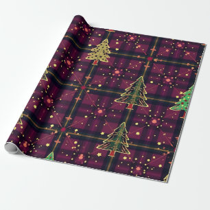 Papier Cadeau Tartan de Noël