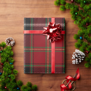 Papier Cadeau Tartan de Noël classique Plaid