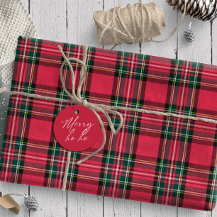 Papier Cadeau Tartan de Noël Rouge/Vert ID768