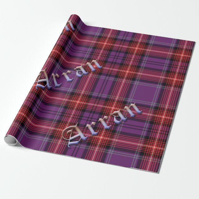 Papier Cadeau Tartan de secteur d'Arran (Déroulé)