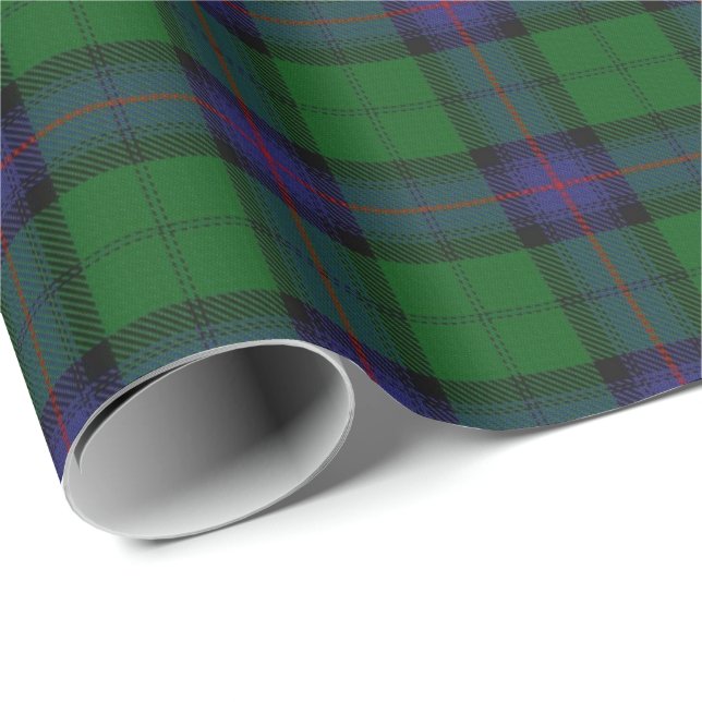 Papier Cadeau Tartan d'écossais d'Armstrong de clan (Coin rond)