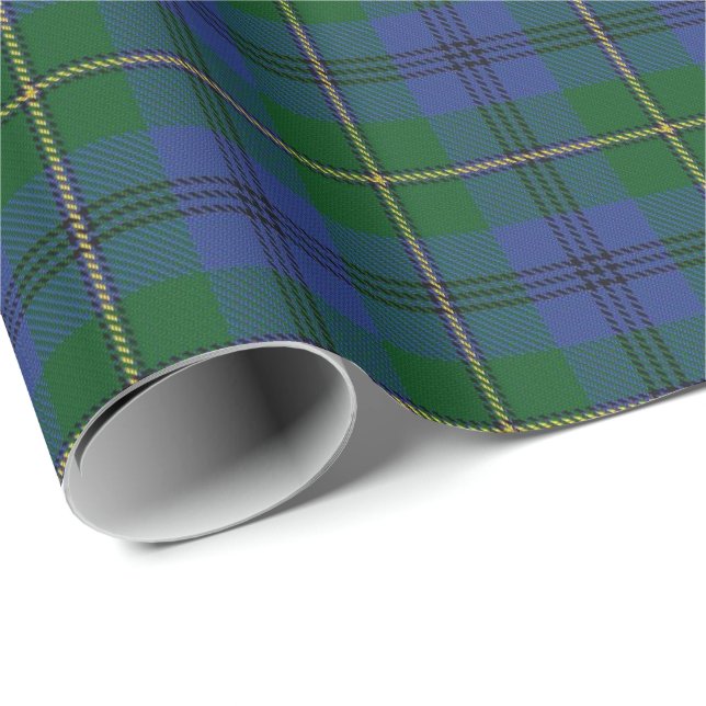 Papier Cadeau Tartan d'écossais de Johnstone Johnston de clan (Coin rond)