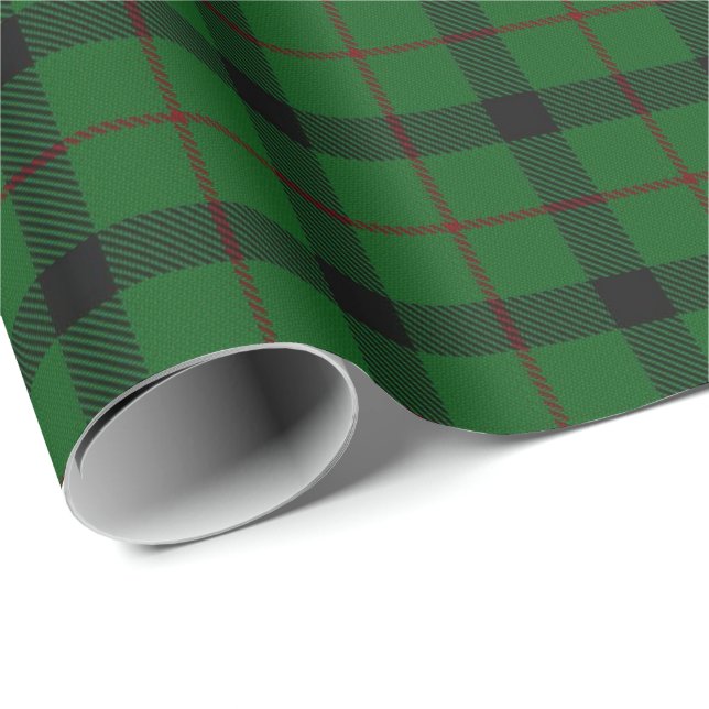 Papier Cadeau Tartan d'écossais de Kincaid de clan (Coin rond)