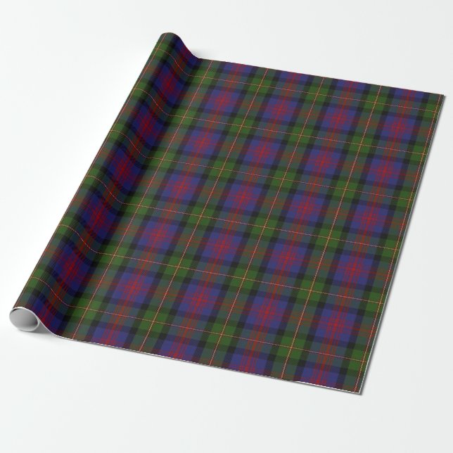 Papier Cadeau Tartan d'écossais de Logan de clan (Déroulé)