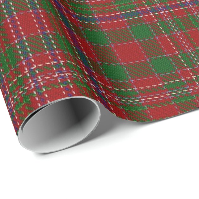 Papier Cadeau Tartan d'écossais de MacAlister de clan (Coin rond)