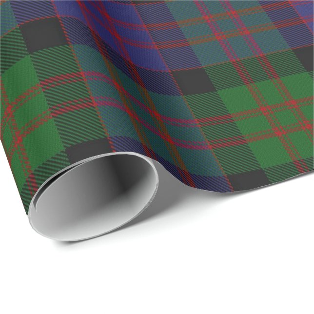 Papier Cadeau Tartan d'écossais de MacDonald Donald de clan (Coin rond)