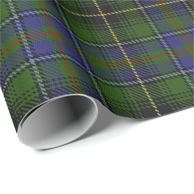 Papier Cadeau Tartan d'écossais de MacInnes de clan (Coin rond)