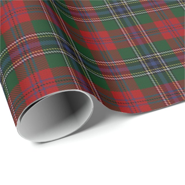 Papier Cadeau Tartan d'écossais de MacLean de clan (Coin rond)