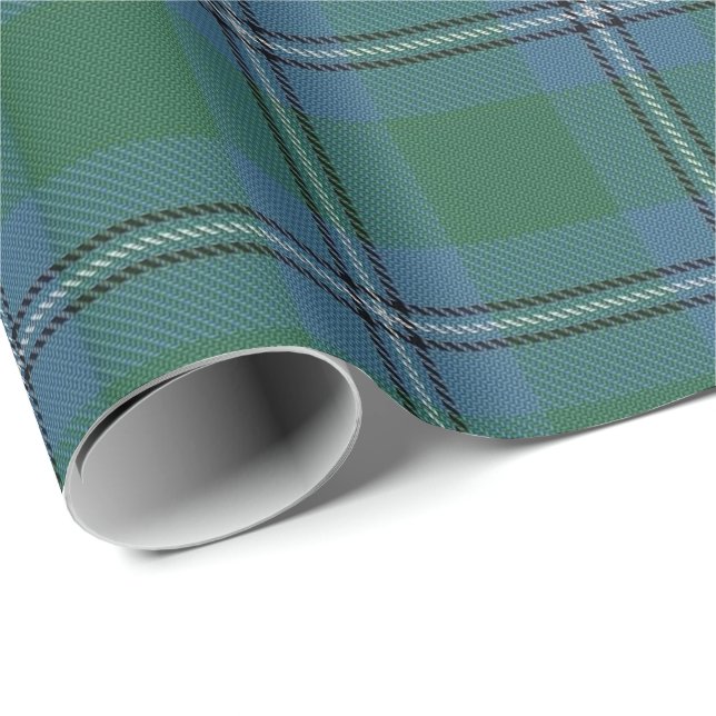 Papier Cadeau Tartan d'écossais d'Irvine Irwin de clan (Coin rond)
