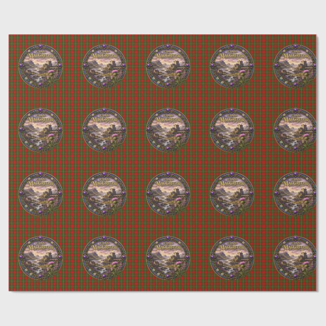 Papier Cadeau Tartan du clan écossais MacGregor (Plat)