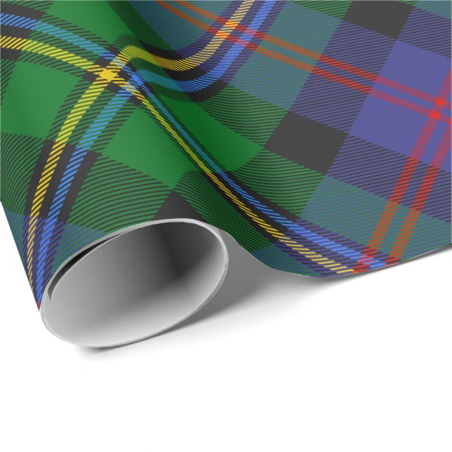 Papier Cadeau Tartan du clan Malcolm (Coin rond)
