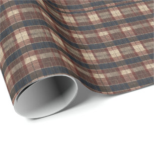 Papier Cadeau Tartan Écossais Antique