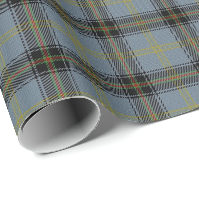 Papier Cadeau Tartan écossais de Bell de clan (Coin rond)