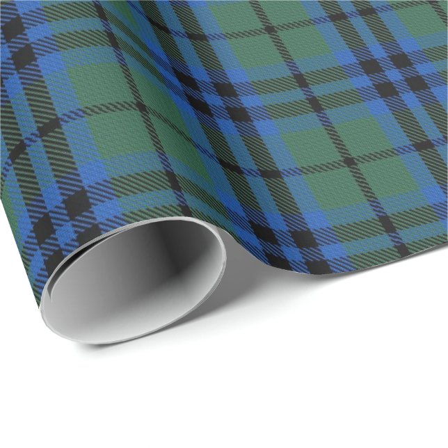 Papier Cadeau Tartan écossais de Keith de clan (Coin rond)
