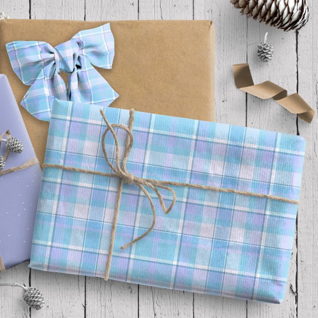 Papier Cadeau Tartan Motif12 Sky Blue ID210 (Créateur téléchargé)