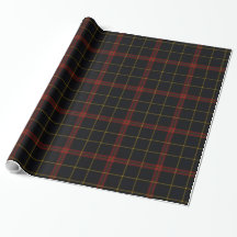 Tartan noir rouge or Plaid