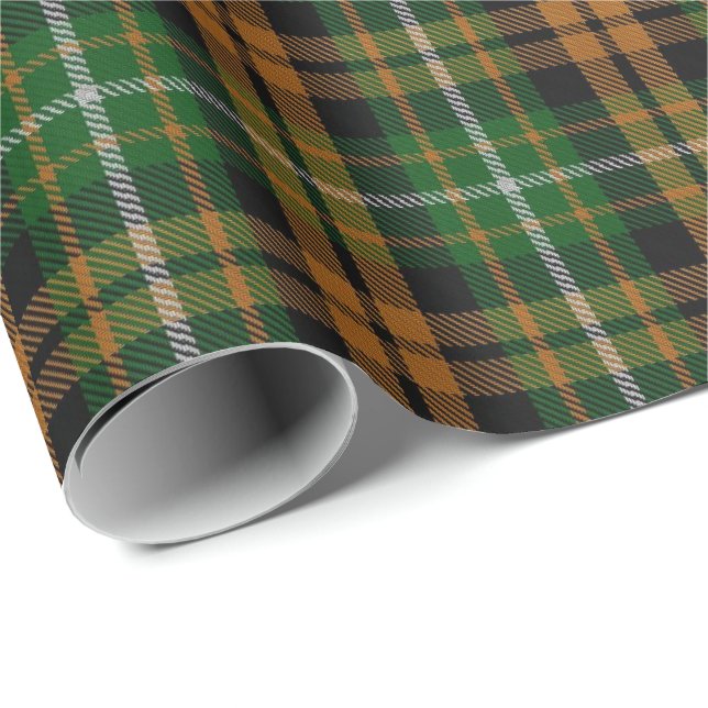 Papier Cadeau Tartan orange d'écossais de chasse de Ramsay de (Coin rond)