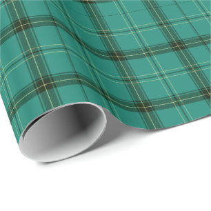 Papier Cadeau Tartan vert écossais