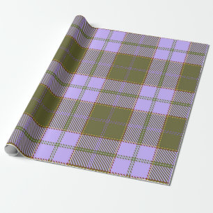 Papier Cadeau Tartan vert et violet Plaid écossais sans fil Pa