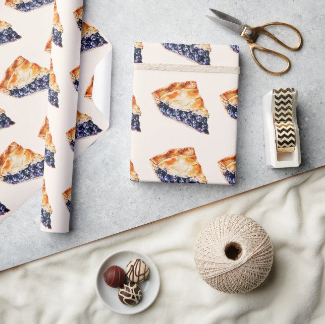 Papier Cadeau Tarte aux myrtilles (Artisanat)