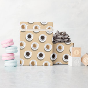 Papier Cadeau Tasse à café motif sans couture moderne élégant be