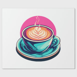 Papier Cadeau Tasse de café cappuccino