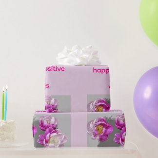 Papier Cadeau Tasse Fleur de Pivoine