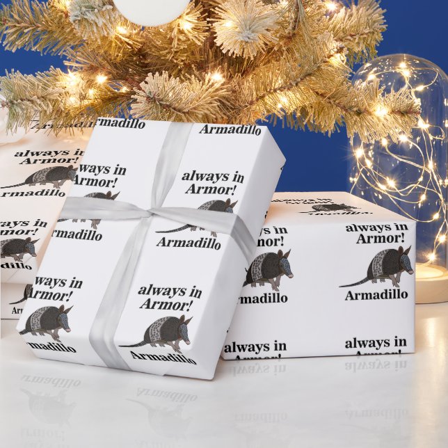 Papier Cadeau Tatou Animal Drôle  (Vacances)