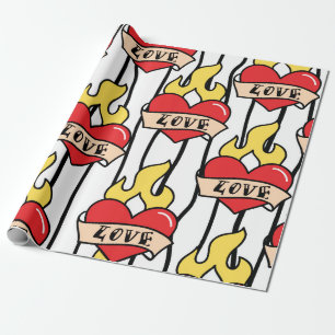 Papier Cadeau Tatouage de la vieille école