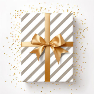 Papier Cadeau Taupe Brown blanc Taupe Motif