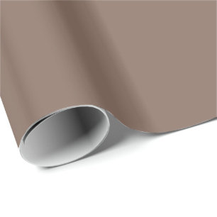 Papier Cadeau Taupe Brun Uni