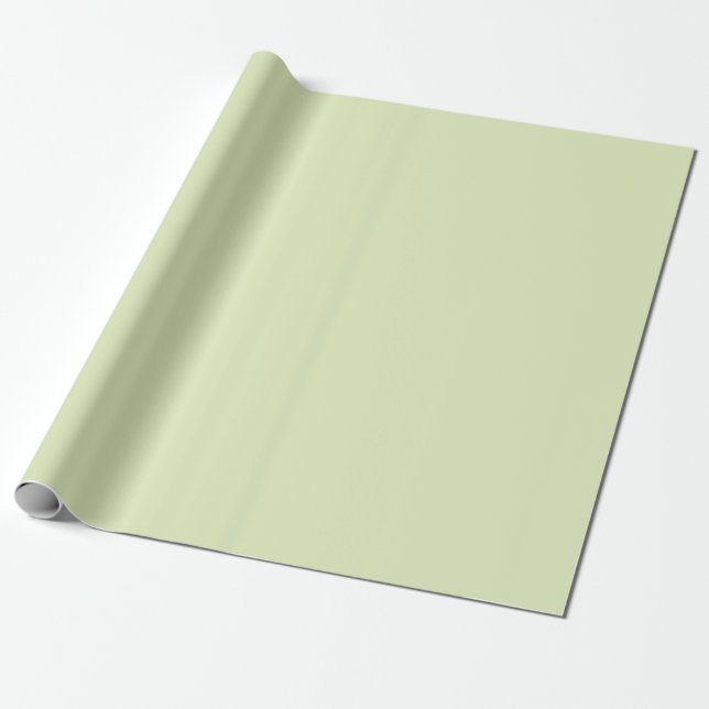 Papier Cadeau Tea vert Solide couleur blanche (Déroulé)