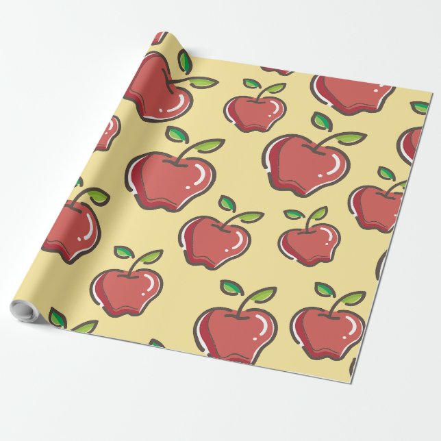 Papier Cadeau Teacher Apple (Déroulé)