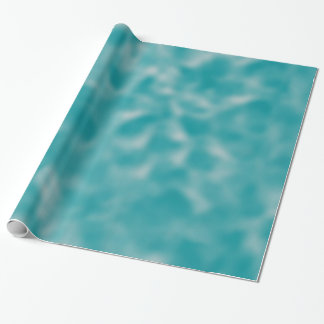 Papier Cadeau Teal et blanc chinés