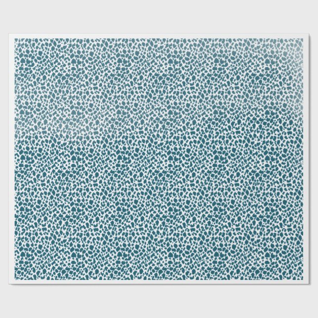 Papier Cadeau Teal Organic Spotted Pattern Wrapping Paper – Mini (Plat)