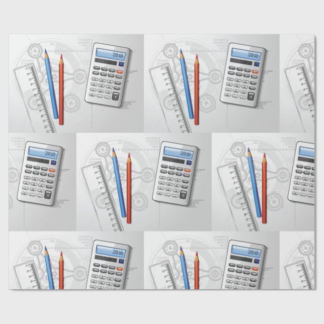 Papier Cadeau Technical Drawing Office Supplies (Plat)