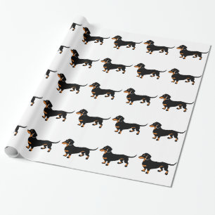 Papier Cadeau Teckel mignon - chien de Doxie